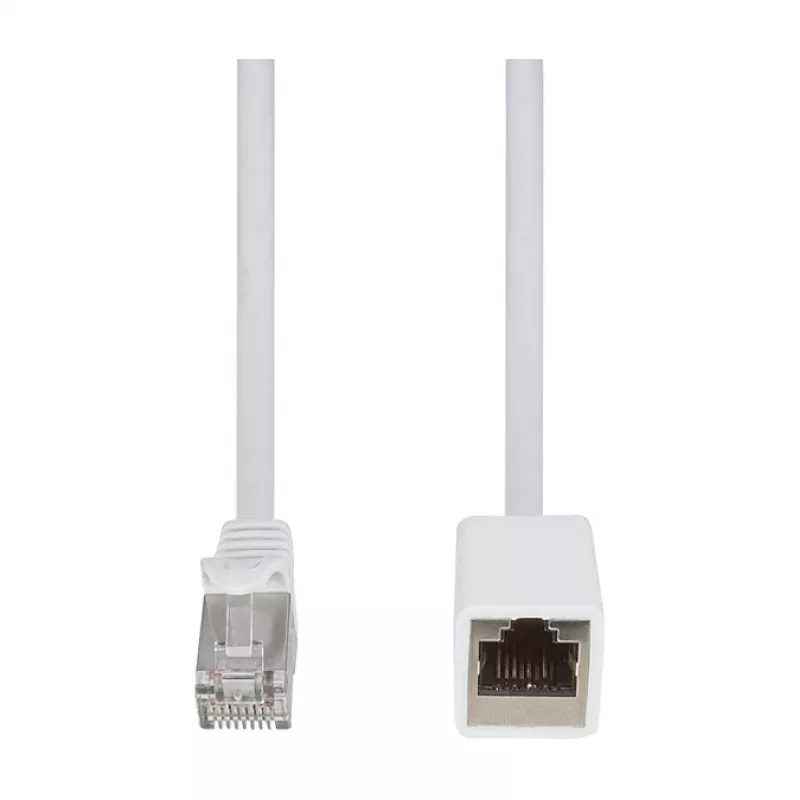 Logilink Cat.6A S/FTP Premium pataisos kabelio ilgintuvas - baltas, 5m (RJ45 kištukas į lizdą)