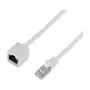 Logilink Cat.6A S/FTP Premium pataisos kabelio ilgintuvas - baltas, 5m (RJ45 kištukas į lizdą)