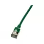 LogiLink Cat.6A S/FTP TPE SlimLine jungiamasis laidas, žalias, 1.0m