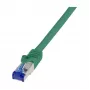 LogiLink Cat.6A S/FTP Ultraflex jungiamasis laidas, GHMT sertifikuotas, žalias, 1.0m