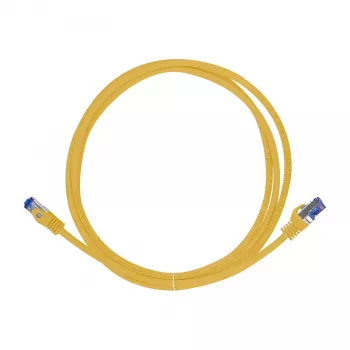 LogiLink Cat.6A S/FTP Ultraflex Patch Cable, GHMT sertifikuotas, geltonas, 0,25 m