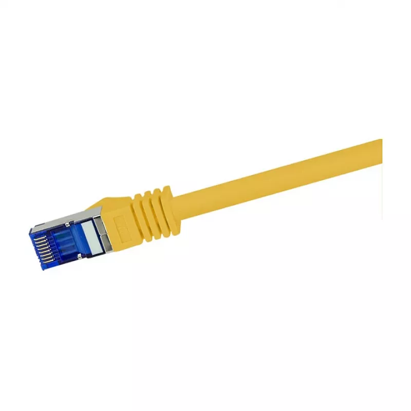 LogiLink Cat.6A S/FTP Ultraflex Patch Cable, GHMT sertifikuotas, geltonas, 0,25 m