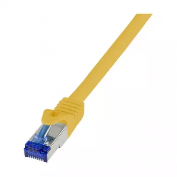 LogiLink Cat.6A S/FTP Ultraflex Patch Cable, GHMT sertifikuotas, geltonas, 0,25 m