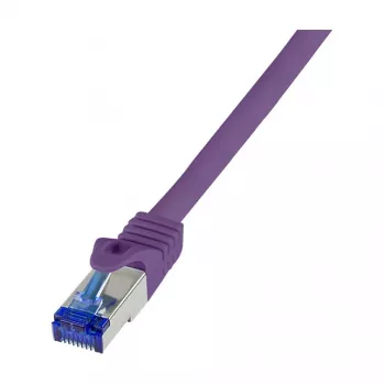 LogiLink Cat.6A S/FTP Ultraflex Patch Cable, Violetinė, 0.25 m, GHMT Certified