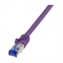 LogiLink Cat.6A S/FTP Ultraflex pataisos kabelis, violetinis, 1,0 m, GHMT sertifikuotas