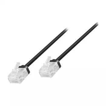 LogiLink Cat.6A U/UTP Slim High-Flex Patch Cable, 0.3m, Juoda