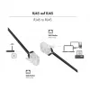 LogiLink Cat.6A U/UTP plonas labai lankstus pataisos kabelis, 0,5 m, juodas