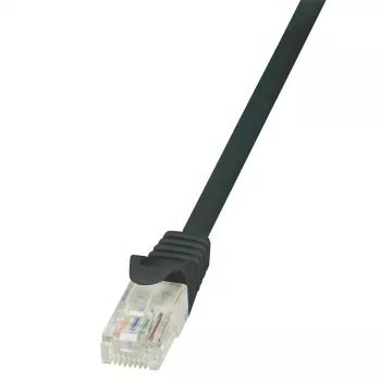 LogiLink Cat.6 U/UTP pataisos kabelis, 1,5 m, juodas, EconLine