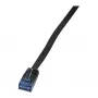 LOGILINK CP0137B Plokščias Cat.5e U/UTP pataisos kabelis, RJ45, juodas, 5,0 m