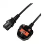Logilink CP121 Power Cable - BS 1363 (UK) to IEC C13, 1.8m, Juodas