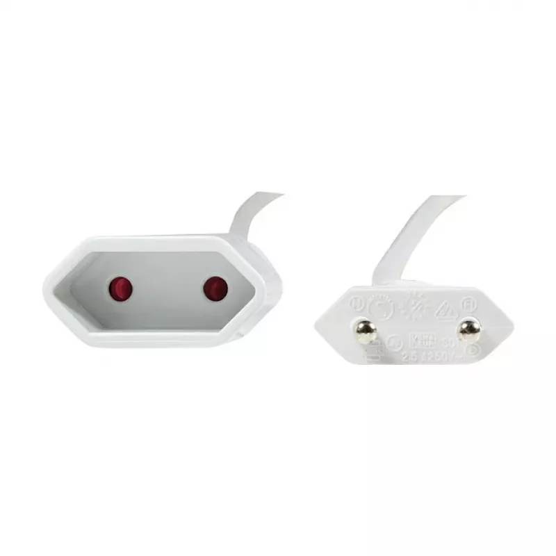 LogiLink CP125 ilginamasis laidas, Europlug CEE 7/16 kištukas į lizdą, 1 m, baltas
