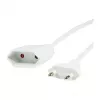 LogiLink CP125 ilginamasis laidas, Europlug CEE 7/16 kištukas į lizdą, 1 m, baltas