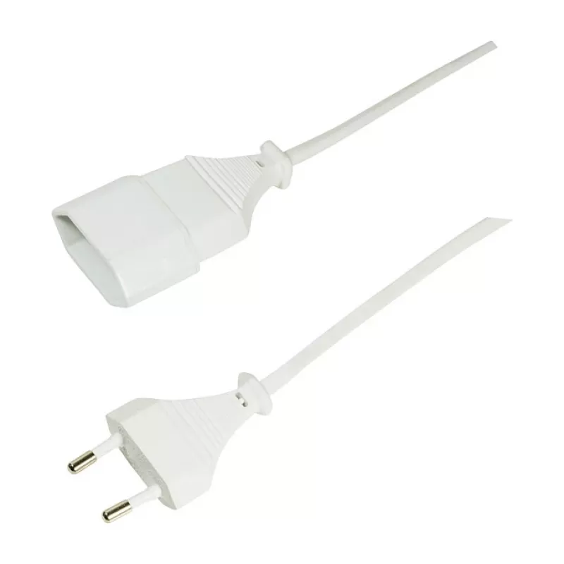 LogiLink CP125 ilginamasis laidas, Europlug CEE 7/16 kištukas į lizdą, 1 m, baltas
