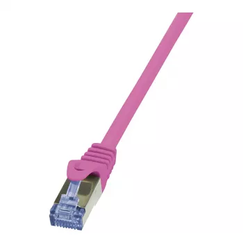 LogiLink CQ3019S CAT 6A S/FTP Patch Cable, RJ45, 0.25 m, Rožinė, LSZH, Snagless