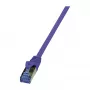 LogiLink CQ302VS Cat.6a S/FTP jungiamasis laidas, 0,5 m, violetinis, LSZH, be užkabinimo