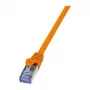 LogiLink CQ3068S Cat.6a S/FTP RJ45 pataisos kabelis, 3 m, oranžinis, be užkliuvimų (LSZH)