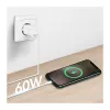 LogiLink CU0320 USB 2.0 Type-C laidas, USB-A į USB-C, 480 Mbps, 60W, nailono pynė, baltas, 0,5 m