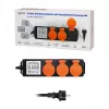 LogiLink Energijos sąnaudų matuoklis su 3 lauko lizdais, IP44, Schuko, 3680 W