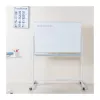 LogiLink EO0064 Mobilus dvipusis sauso trynimo rašymo ekranas, magnetinis plienas, aliuminio rėmas, 120x80 cm, baltas/sidabrinis
