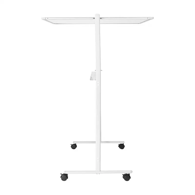 LogiLink EO0064 Mobilus dvipusis sauso trynimo rašymo ekranas, magnetinis plienas, aliuminio rėmas, 120x80 cm, baltas/sidabrinis