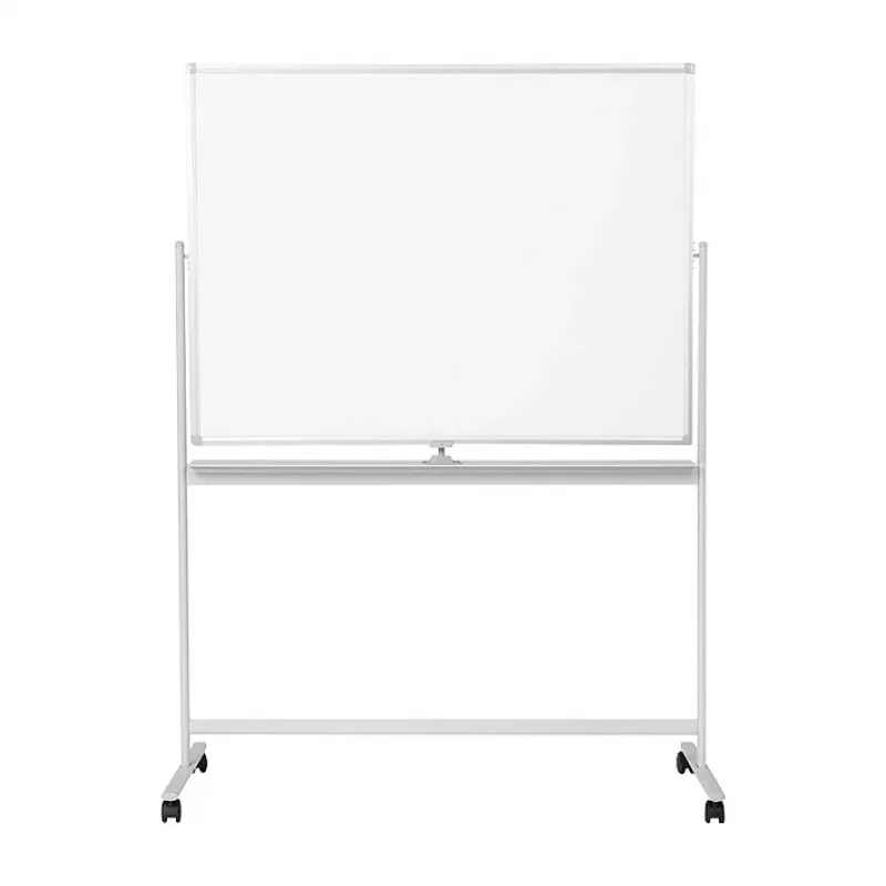 LogiLink EO0064 Mobilus dvipusis sauso trynimo rašymo ekranas, magnetinis plienas, aliuminio rėmas, 120x80 cm, baltas/sidabrinis