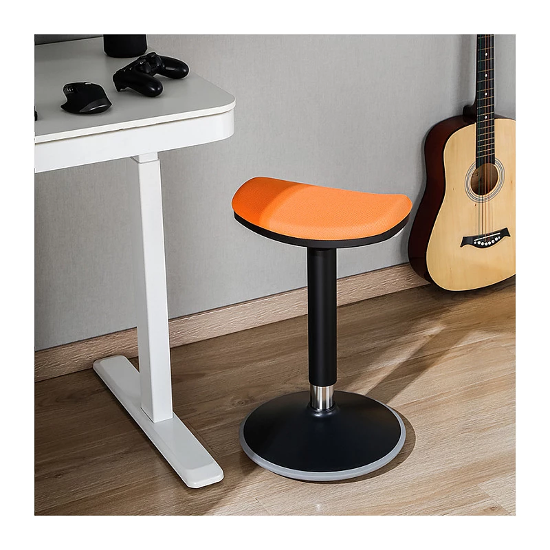 LOGILINK EO0071 Ergonominė aukščio reguliavimo svyruojanti kėdė, oranžinė – 120 kg talpa, dujinė spyruoklė