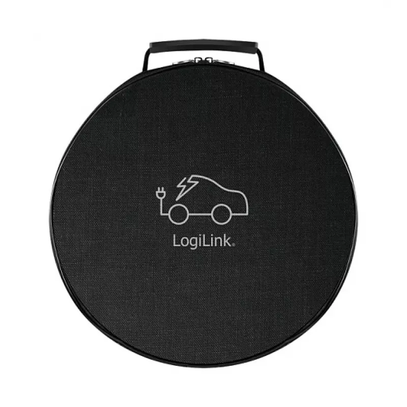 LogiLink EVC0120 Type 2 EV įkrovimo laidas 22kW 3 fazių 32A 2.5m juodas su laikymo krepšiu