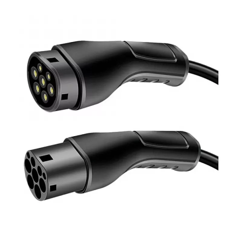 LogiLink EVC0125 Type 2 elektrinio automobilio įkrovimo laidas - 11 kW, 3 fazės, 20 A, 7,5 m, juodas su nešiojimo krepšiu