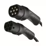 LogiLink EVC0128 Type 2 spiralinis EV įkrovimo kabelis, 11kW, 3 fazės, 20A, 5m, juodas su laikymo maišeliu