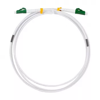 LogiLink FC0LC10 plieninis šarvuotas OS2 dvipusis LC/APC į LC/APC šviesolaidžio jungiamasis laidas, 10 m, baltas