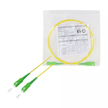 LogiLink šviesolaidinis jungiamasis kabelis – simplex, OS2 SM G.657.A2, SC/APC į SC/APC, 1 m, geltonas