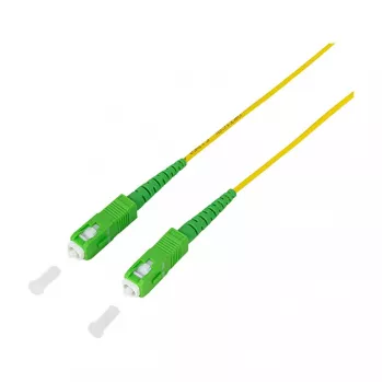 LogiLink šviesolaidinis jungiamasis kabelis – simplex, OS2 SM G.657.A2, SC/APC į SC/APC, 1 m, geltonas