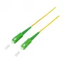 LogiLink šviesolaidinis jungiamasis kabelis – simplex, OS2 SM G.657.A2, SC/APC į SC/APC, 1 m, geltonas