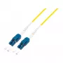 LogiLink Fiber Uniboot Patch Cord OS2 LC Duplex į LC Duplex 0,5 m LSZH geltona