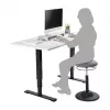 LOGILINK aukščio reguliavimo svyruojanti kėdė EO0022 - aktyvaus sėdėjimo ergonomiška kėdė su dujiniu pakėlimu, 360° sukimu, juoda