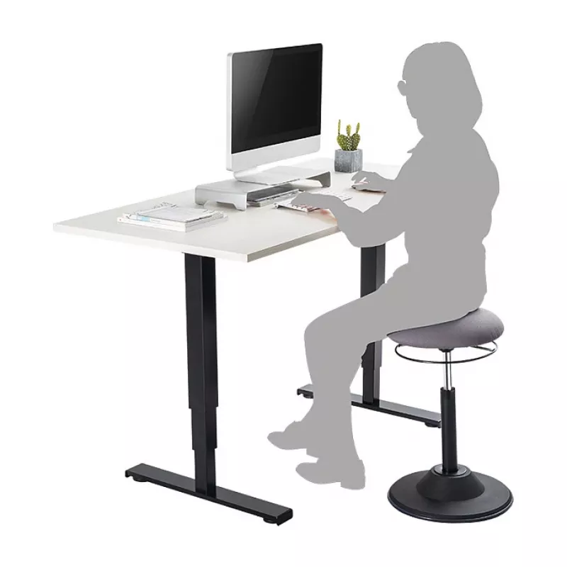 LOGILINK aukščio reguliavimo svyruojanti kėdė EO0022 - aktyvaus sėdėjimo ergonomiška kėdė su dujiniu pakėlimu, 360° sukimu, juoda