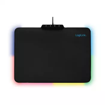 LogiLink ID0155 RGB Gaming Mouse Pad – Silicone Surface, Anti-Slip Rubber Base, USB-A Powered, 36x26cm, Juodas