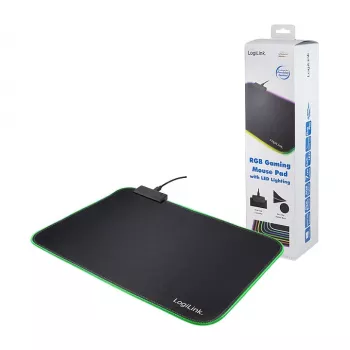 LOGILINK ID0183 Gaming Mouse Pad su RGB LED, 350x260mm, 3mm minkštas, juodas