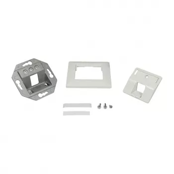LogiLink Keystone dangtelis 45° vienam moduliui, grynai baltas
