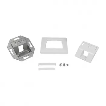 LogiLink Keystone Faceplate 45° 1 moduliui, signalinė balta