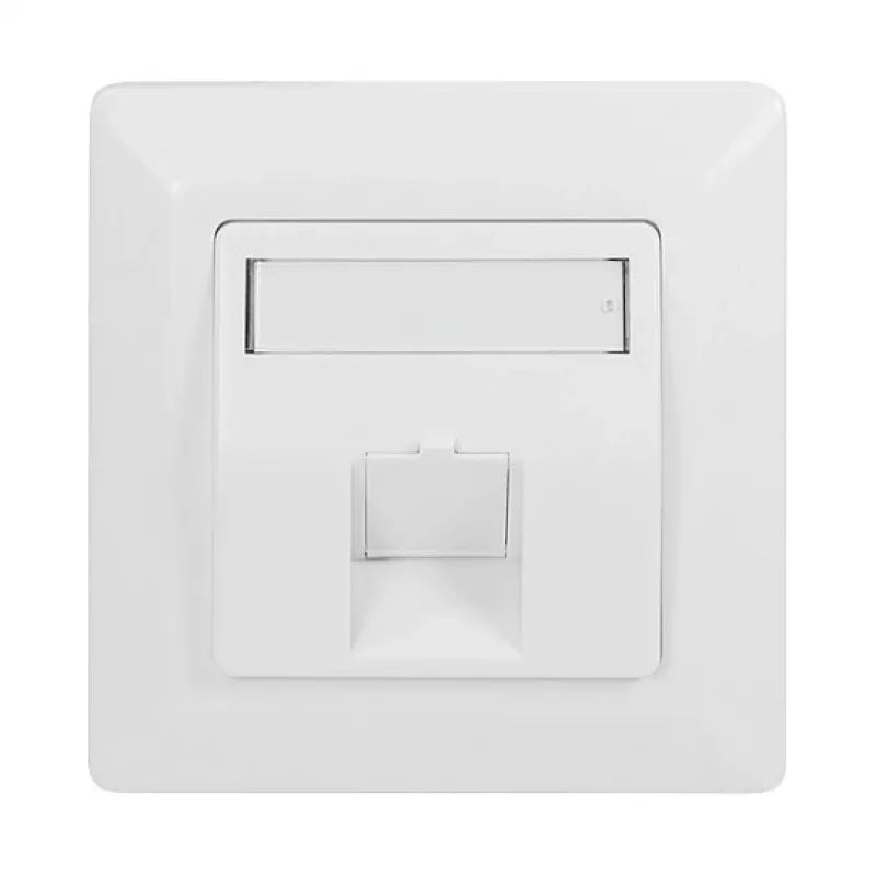 LogiLink Keystone Faceplate 45° 1 moduliui, signalinė balta