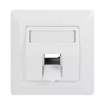 LogiLink Keystone Faceplate 45° 1 moduliui, signalinė balta