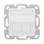 LogiLink Keystone dangtelis 2 moduliams, išsikišęs, UP/50, balta