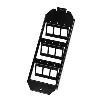 Logilink Keystone grindų dėžutės įdėklas 3 x 3 Keystone moduliams, juodas