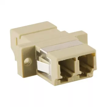 LogiLink LC Duplex daugiamodis šviesolaidžio adapteris su flanšu, smėlio spalvos