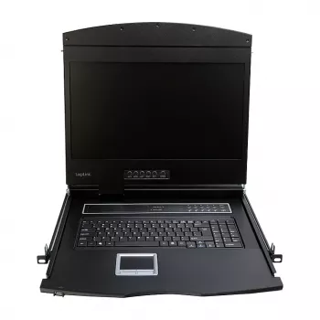 LOGILINK LC902GE KVM Console su 19 colių LCD ekranu, VGA, vokiška klaviatūros išdėstymu