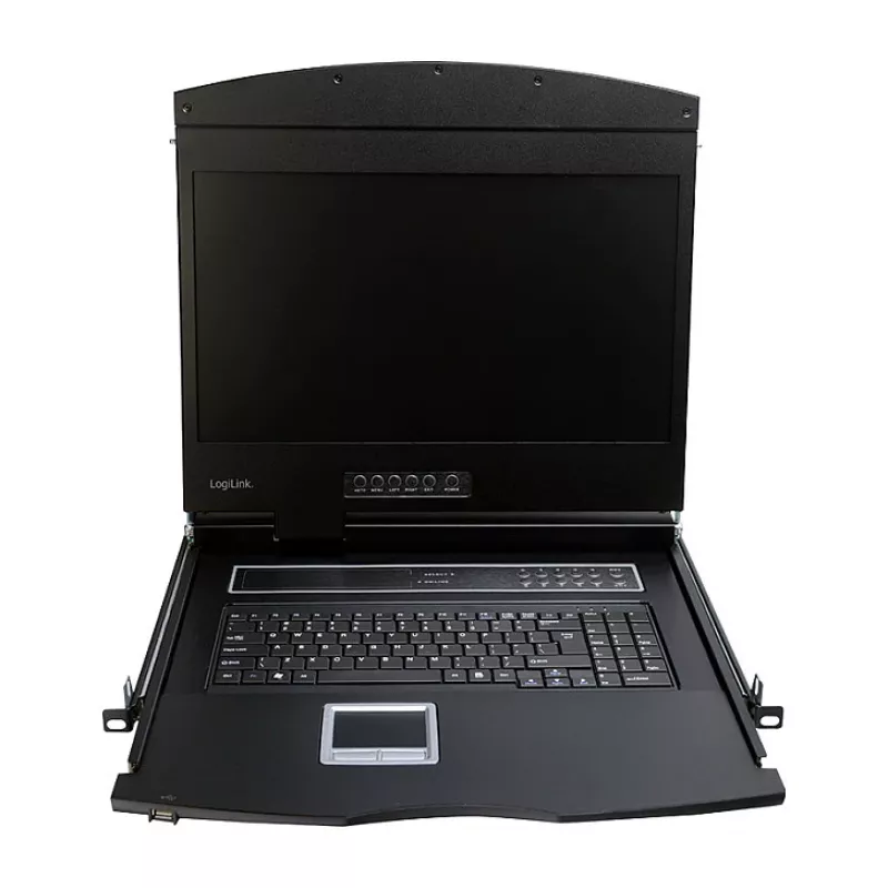 LOGILINK LC902GE KVM Console su 19 colių LCD ekranu, VGA, vokiška klaviatūros išdėstymu