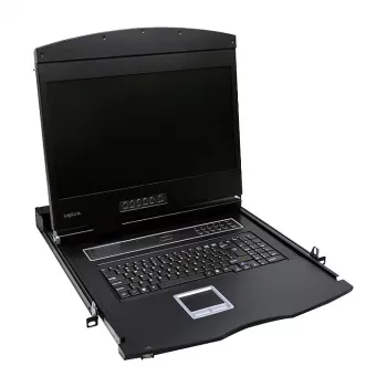 LOGILINK LC902GE KVM Console su 19 colių LCD ekranu, VGA, vokiška klaviatūros išdėstymu