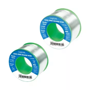 LOGILINK Bešvinis litavimo laidas 1mm 100g Sn99.3Cu0.7 No-Clean Flux