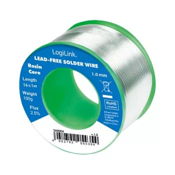 LOGILINK Bešvinis litavimo laidas 1mm 100g Sn99.3Cu0.7 No-Clean Flux